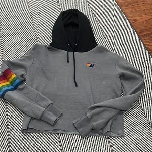 Aviator nation cropped sweatshirt hoodie